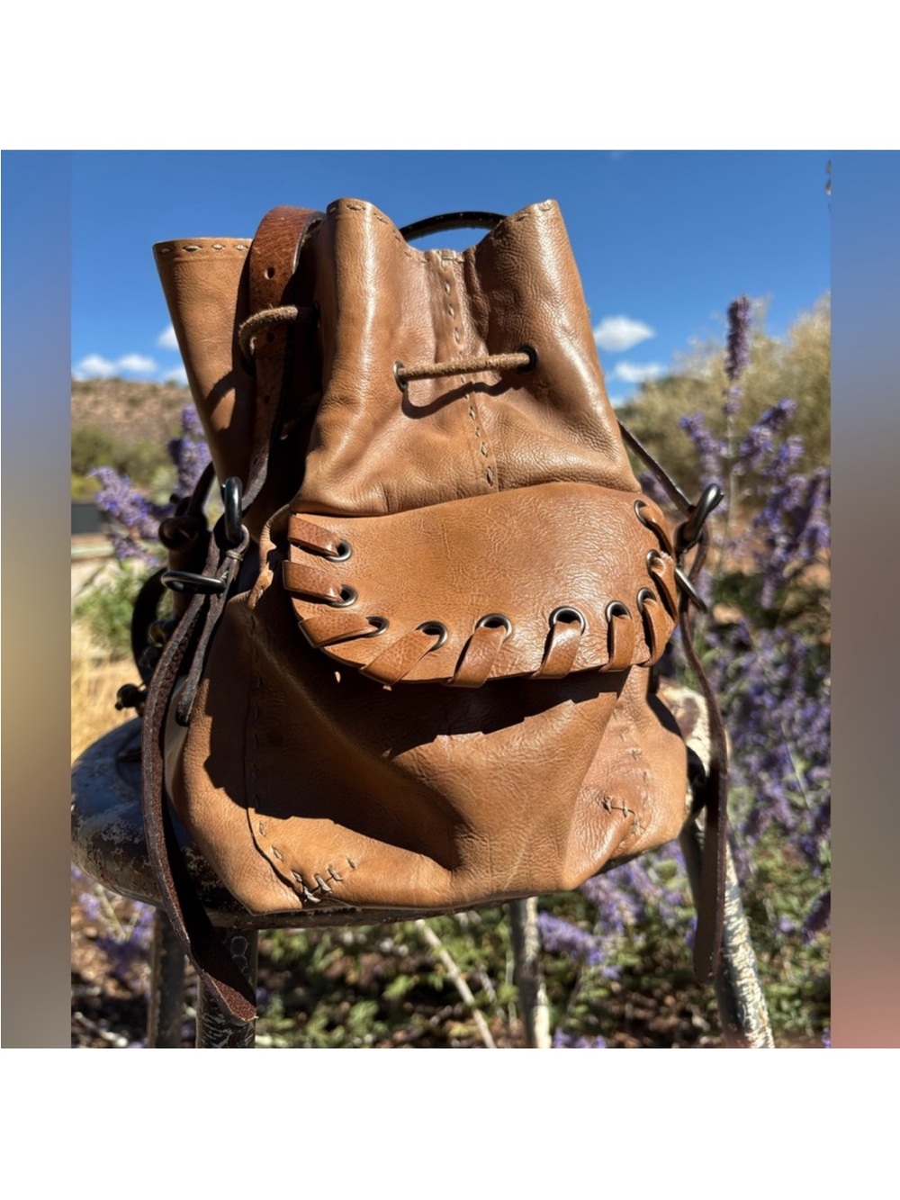 Henry Cuir - One of a Kind - Brown Leather Shoulder Bag - Picture 8 of 11